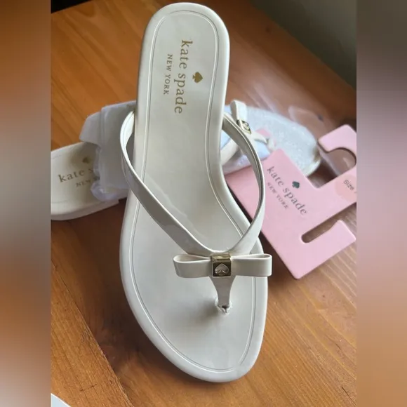 KATE SPADE Tatum Patent Leather Nude Sandals