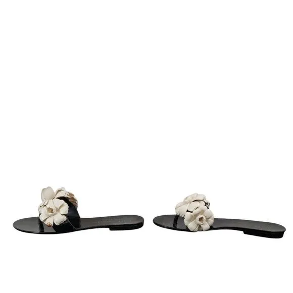 Kate Spade Women's Black / White Floral Sandals US Sz 9