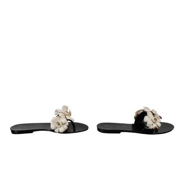 Kate Spade Women's Black / White Floral Sandals US Sz 9