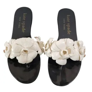 Kate Spade Women's Black / White Floral Sandals US Sz 9