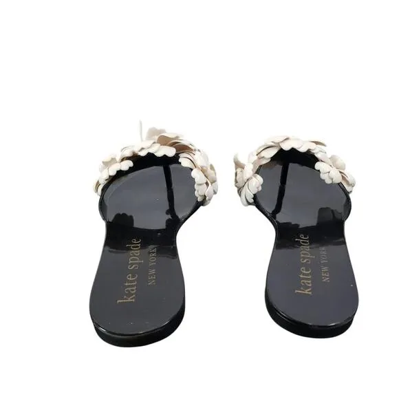 Kate Spade Women's Black / White Floral Sandals US Sz 9