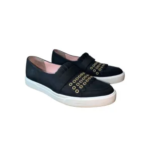 Kate Spade Courtney Grommet Slip On black gold