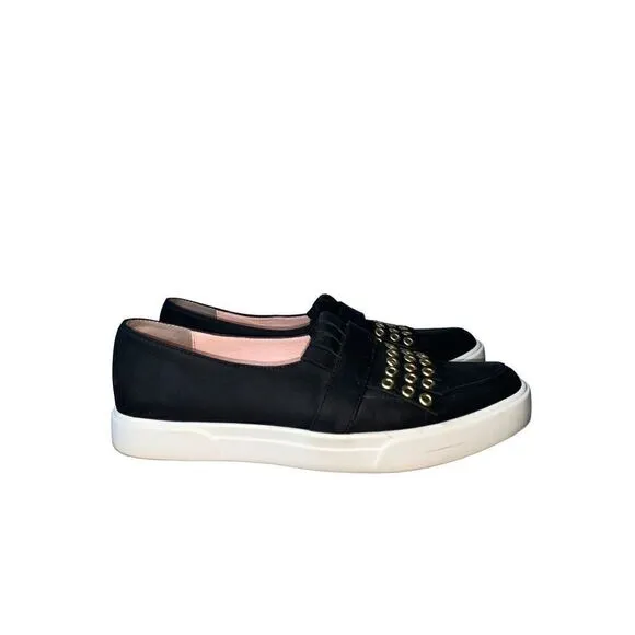 Kate Spade Courtney Grommet Slip On black gold