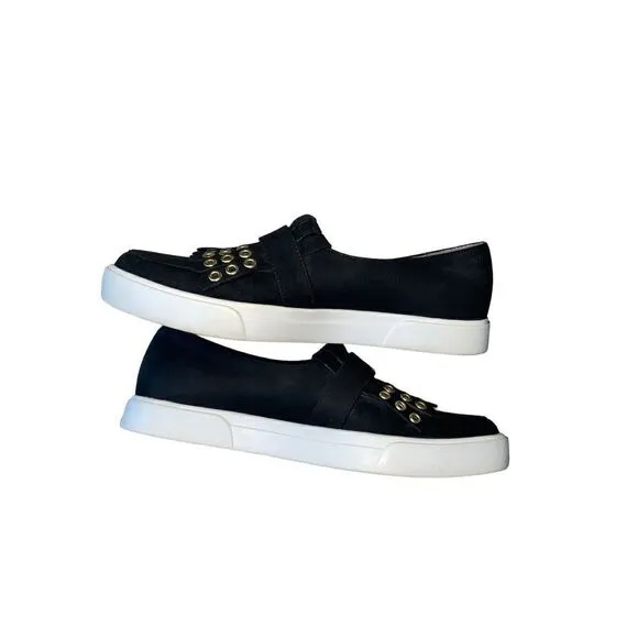 Kate Spade Courtney Grommet Slip On black gold