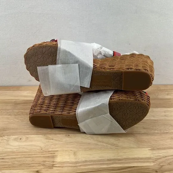 Kate Spade Patio Wedge Sandals- Sidewalk Stripe- Size 11- NIB