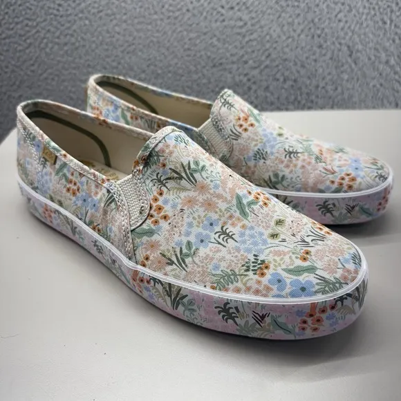 Keds Riffle Paper Co. Floral Women Slip Ons Size 10 Flats Shoes