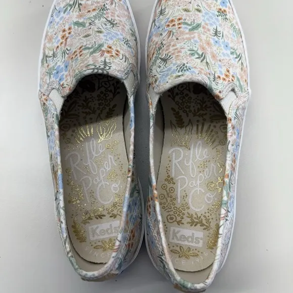 Keds Riffle Paper Co. Floral Women Slip Ons Size 10 Flats Shoes