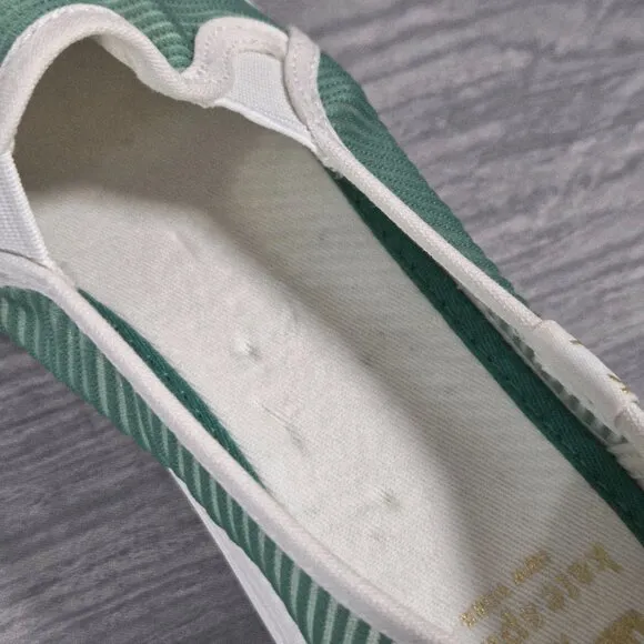 Keds x Kate Spade Women's Triple Decker Green Striped Mesh Platform Shoes Size 7