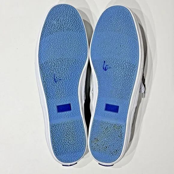 Keds x Rifle Paper Co. Avery Blue Floral Pattern White Canvas Shoes Women Size 9