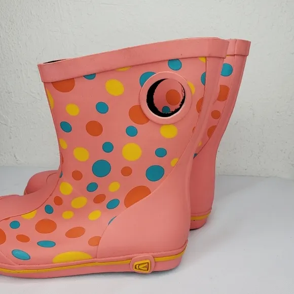 KEEN Girls Rubber Rain Boots  Polka Dots Sample