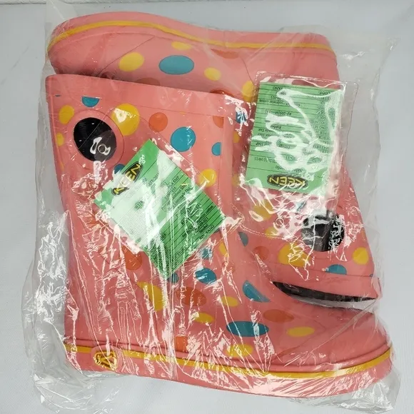 KEEN Girls Rubber Rain Boots  Polka Dots Sample