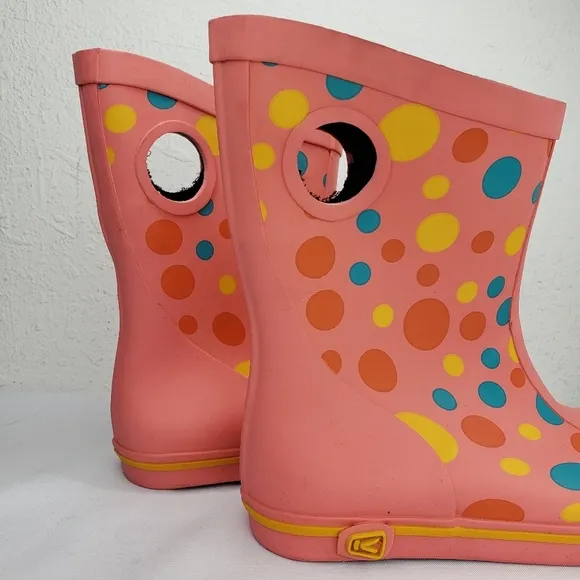KEEN Girls Rubber Rain Boots  Polka Dots Sample