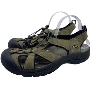 Keen Mens Shoes Leather Sandals Sz 11.5 Green Fisherman Casual Waterproof Hiking