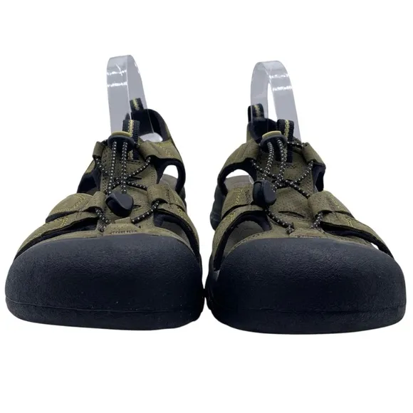 Keen Mens Shoes Leather Sandals Sz 11.5 Green Fisherman Casual Waterproof Hiking