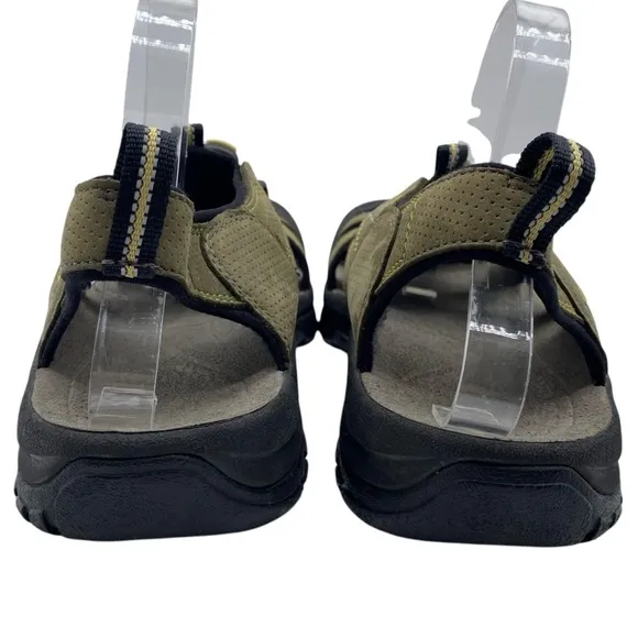Keen Mens Shoes Leather Sandals Sz 11.5 Green Fisherman Casual Waterproof Hiking