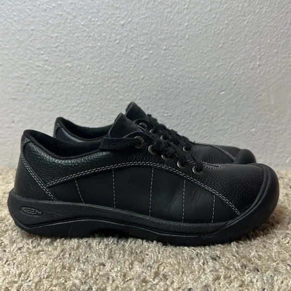 KEEN PRESIDIO LACE-UP (WOMEN) - BLACK/MAGNET Sz 8