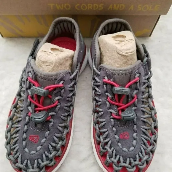 KEEN Uneek O2 Sport Unisex Sandal Toddler Kids in Grey/Red