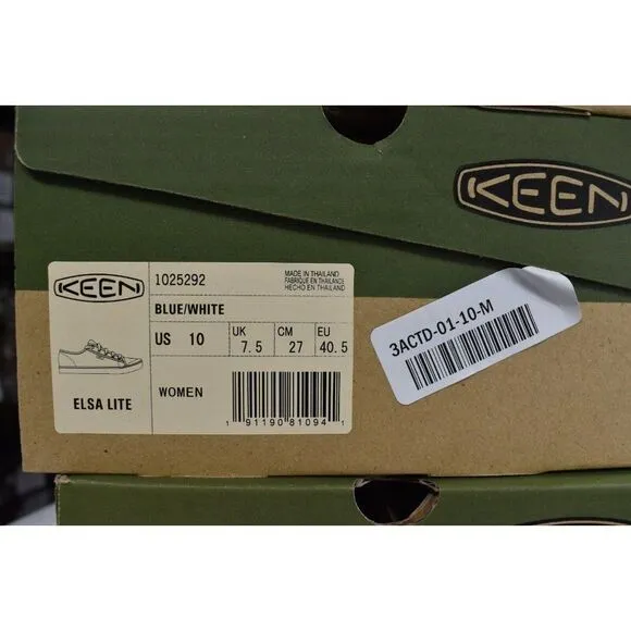 Keen Womens Size 10 Elsa Lite Blue White Casual Fashion Sneakers Shoes