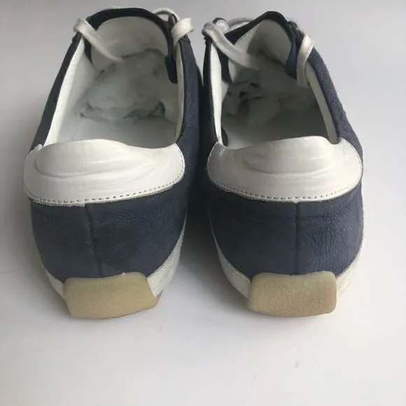 KENNEL UND SCHMENGER BLUE LEATHER SUEDE SNEAKERS