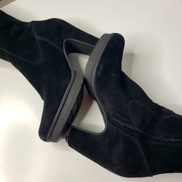 Kenneth Cole Neverland Suede Leather Wedge Pirate Mob Wife Boss Platform Boots 9