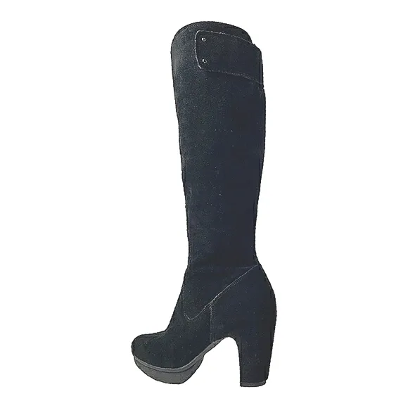 Kenneth Cole Neverland Suede Leather Wedge Pirate Mob Wife Boss Platform Boots 9