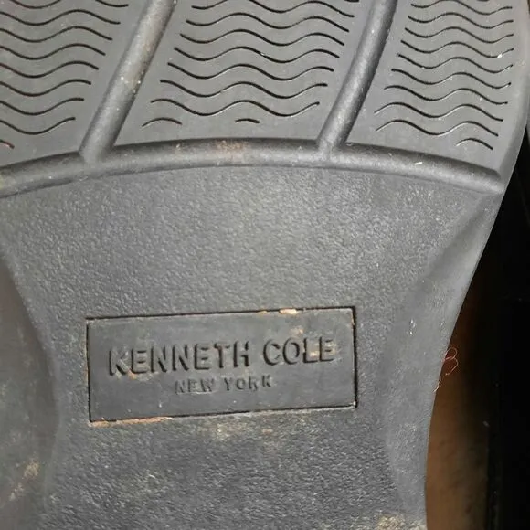 Kenneth Cole Black Leather Slip- Ons