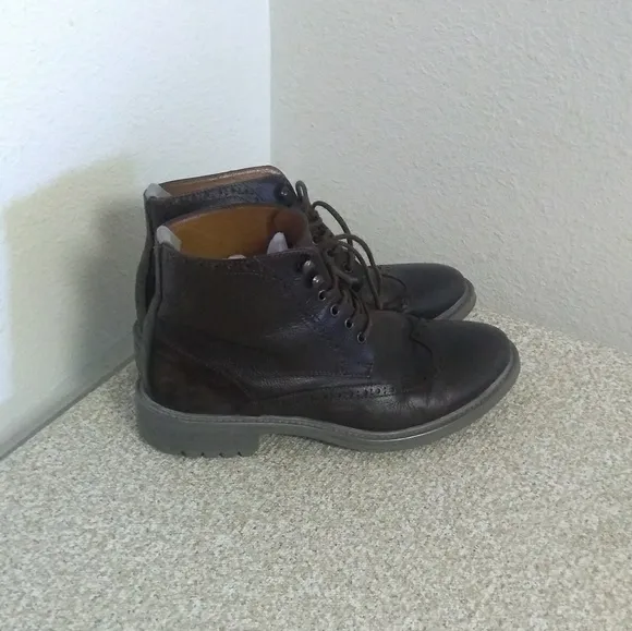 KG Kurt Geiger Brown Leather Wingtip Boots