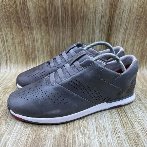 Kizik Boston Men's Size 9.5 Hands Free Slip On Grey‎ White Sneakers Shoes Casual