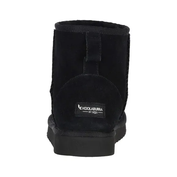 Koolaburra by UGG Boots Men's 13 Black Suede Mini Burra Black Faux Fur Lined