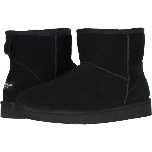 Koolaburra by UGG Boots Men's 13 Black Suede Mini Burra Black Faux Fur Lined