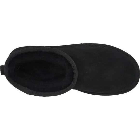 Koolaburra by UGG Boots Men's 13 Black Suede Mini Burra Black Faux Fur Lined