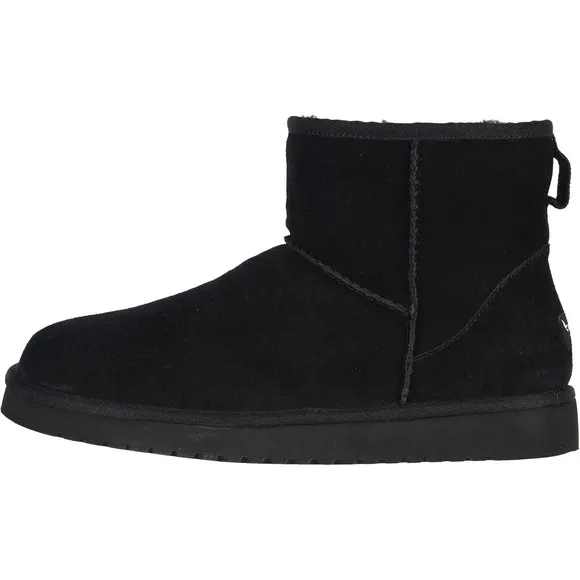Koolaburra by UGG Boots Men's 13 Black Suede Mini Burra Black Faux Fur Lined