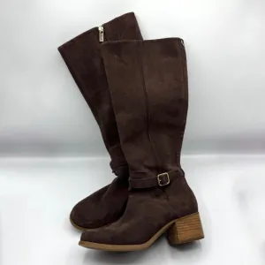 Koolaburra By UGG Womens Madeley Tall Brown Buckle Suede Boots Size 7