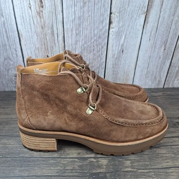 Kork-Ease Wales Suede Leather Moc Toe Boot Women's Sz 8.5 M Brown (NWOB)