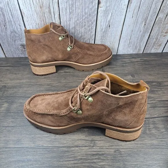 Kork-Ease Wales Suede Leather Moc Toe Boot Women's Sz 8.5 M Brown (NWOB)