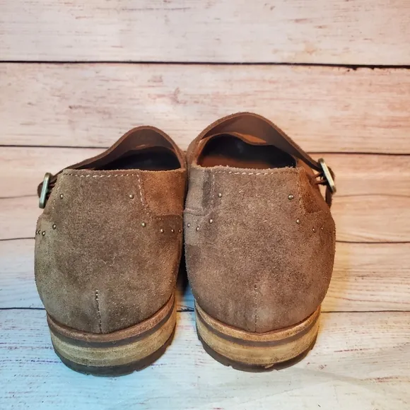 Kork Ease Womens 9M Brown Suede Leather Brystal Mary Jane Wing Tip Shoes