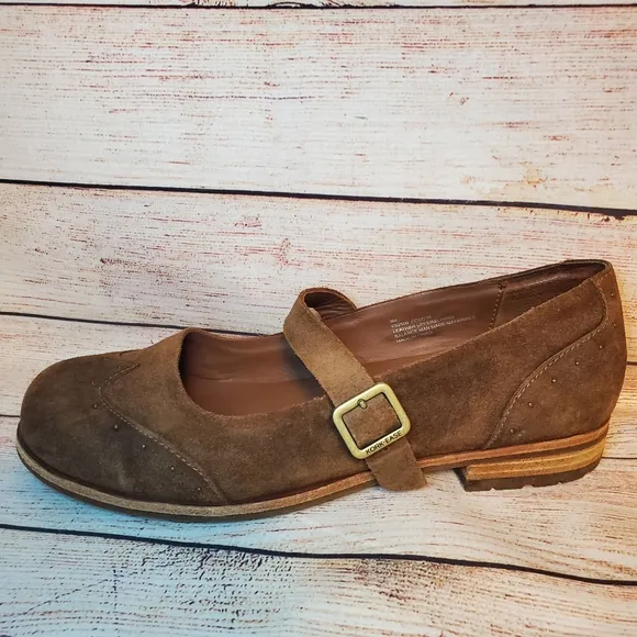 Kork Ease Womens 9M Brown Suede Leather Brystal Mary Jane Wing Tip Shoes