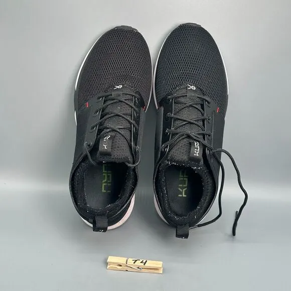 KURU Atom Men's 10 Black Mesh Athletic Shoes Lace Up Low Top Running Sneakers