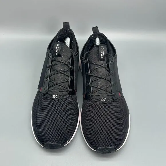 KURU Atom Men's 10 Black Mesh Athletic Shoes Lace Up Low Top Running Sneakers