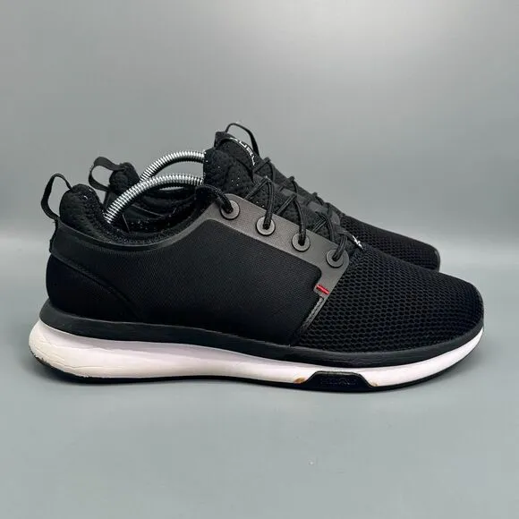 KURU Atom Men's 10 Black Mesh Athletic Shoes Lace Up Low Top Running Sneakers