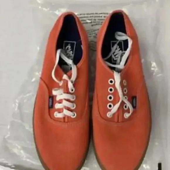 L Vans Authentic Orange Casual Shoes-US Mens 10