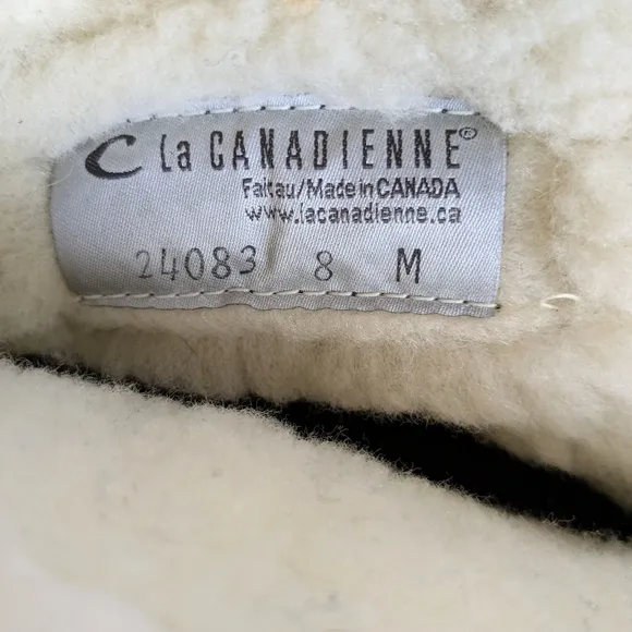 La Canadienne Shearling-Lined Tan Boots Size 8