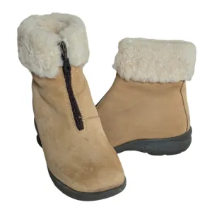 La Canadienne Shearling-Lined Tan Boots Size 8