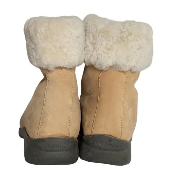 La Canadienne Shearling-Lined Tan Boots Size 8