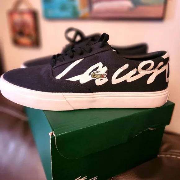 Lacoste Black and White Sneakers Casual Style