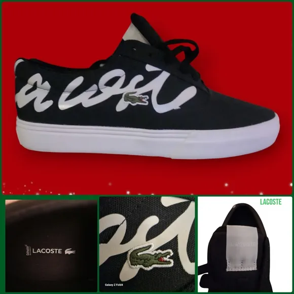 Lacoste Black and White Sneakers Casual Style