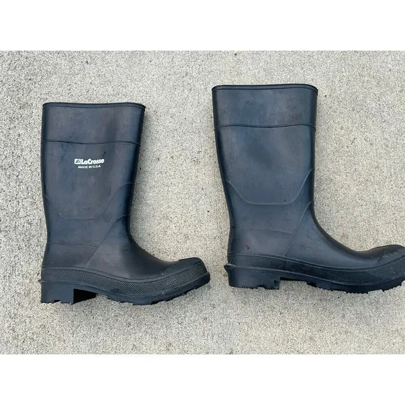 LaCrosse Rubber  Waterproof Wellington Rain Mud Boots Made USA Men's Size 12