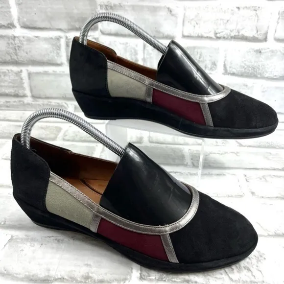 L’Amour Des Pieds Betty Jane Women’s Size 9 Black Multicolor Suede Shoes