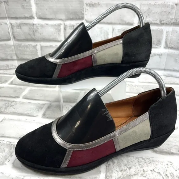 L’Amour Des Pieds Betty Jane Women’s Size 9 Black Multicolor Suede Shoes