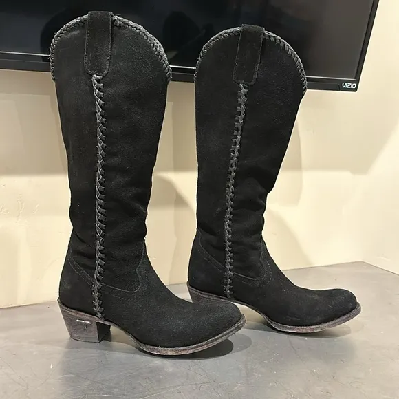 Lane PJ Black Suede Boots